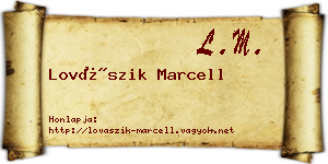 Lovászik Marcell névjegykártya